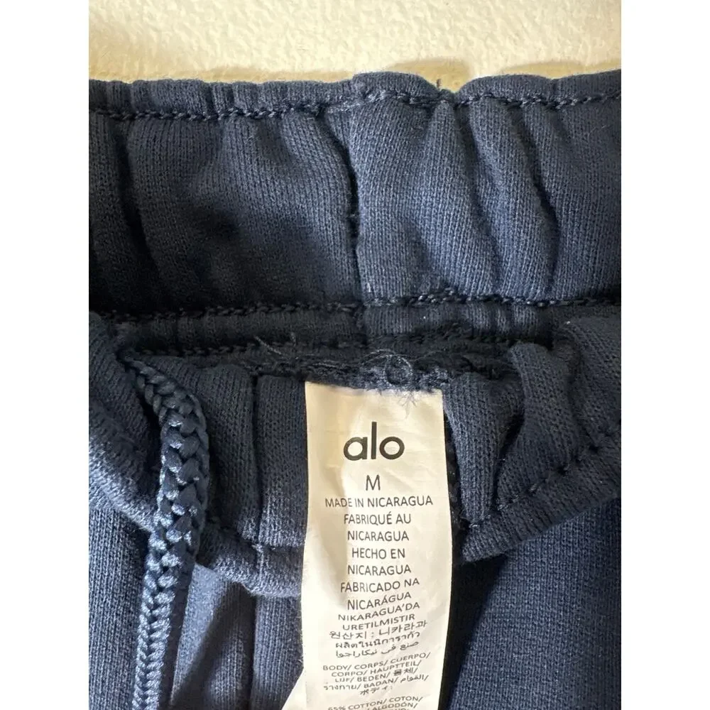 Alo Yoga Navy Blue Strait Leg Sweatpants Sz M